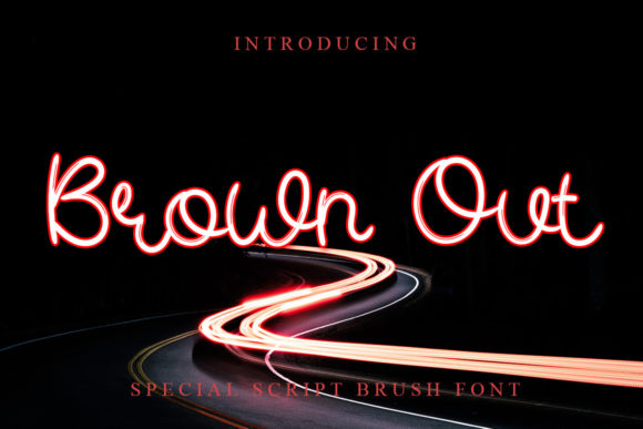 Brown Out Script Font for Elegant Brand Identity