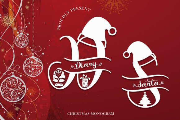 Diary Santa Monogram: A Whimsical Script Font for Boutique Branding