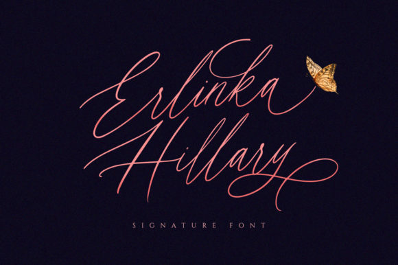 Erlinka Hillary Script Font Review for Campaign Design
