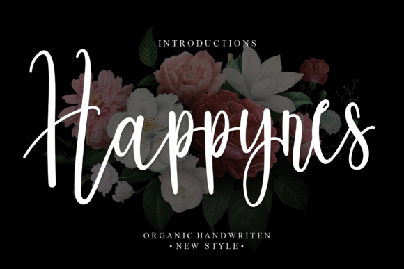 Happynes: A Graceful Script Handwritten Font for Elegant Designs