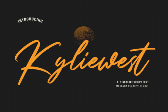 Kyliewest Signature Typeface for Elegant Brand Identity