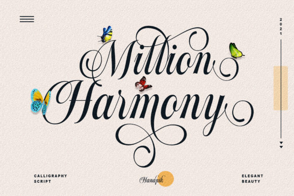 Million Harmony: A Handwritten Script Font for Romantic Branding