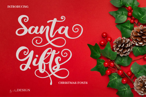 Santa Gifts Typeface: Elegant Script Fonts for Editorial Design